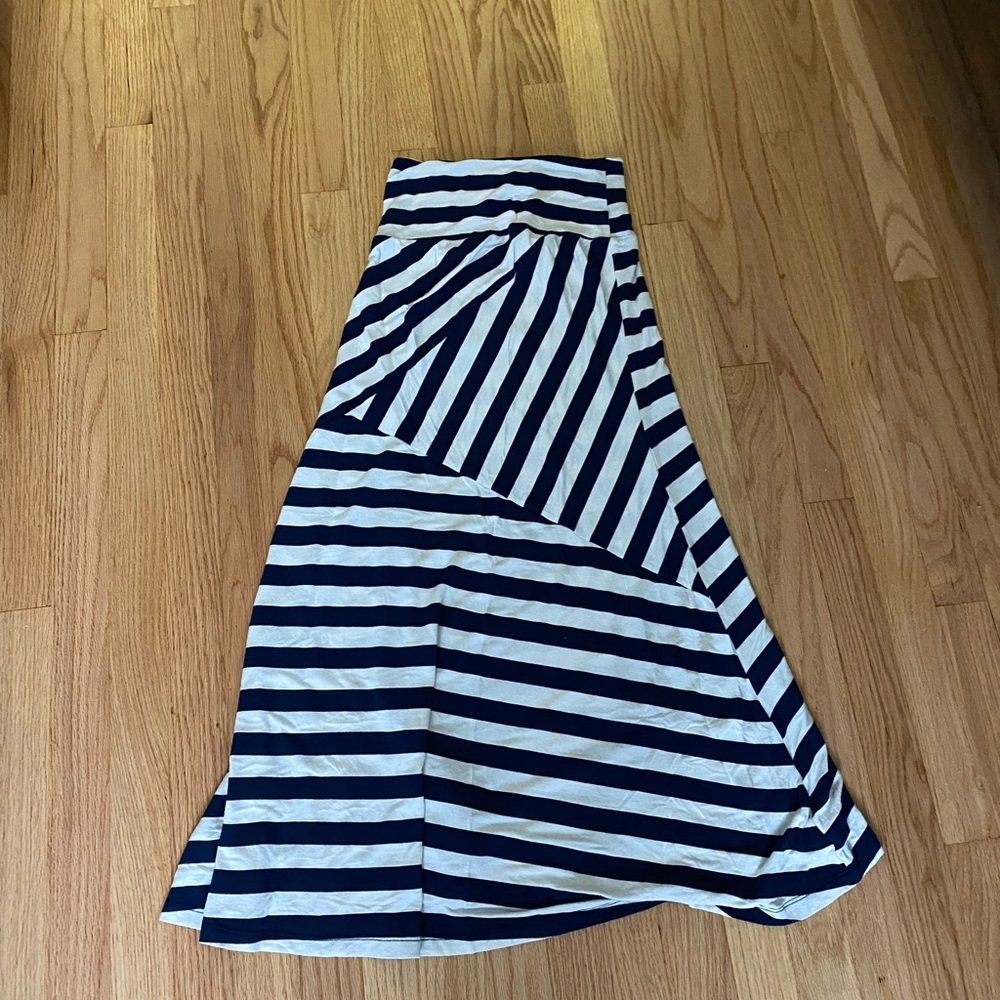 Wet seal blue and white stripe maxi skirt